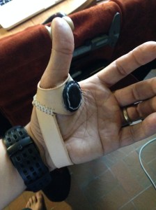 Paumelle en cuir pour couture main Gauche