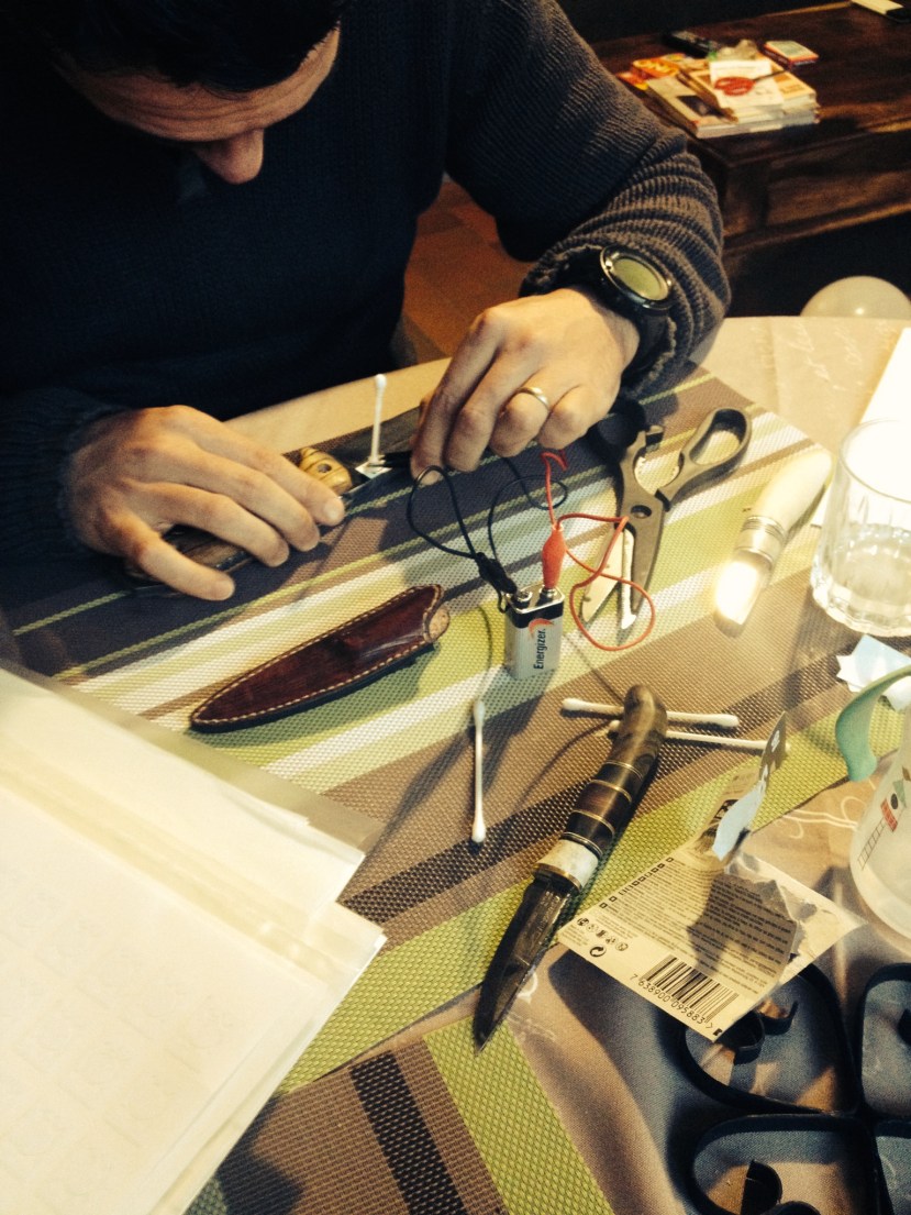 Test de gravure par electrolyse