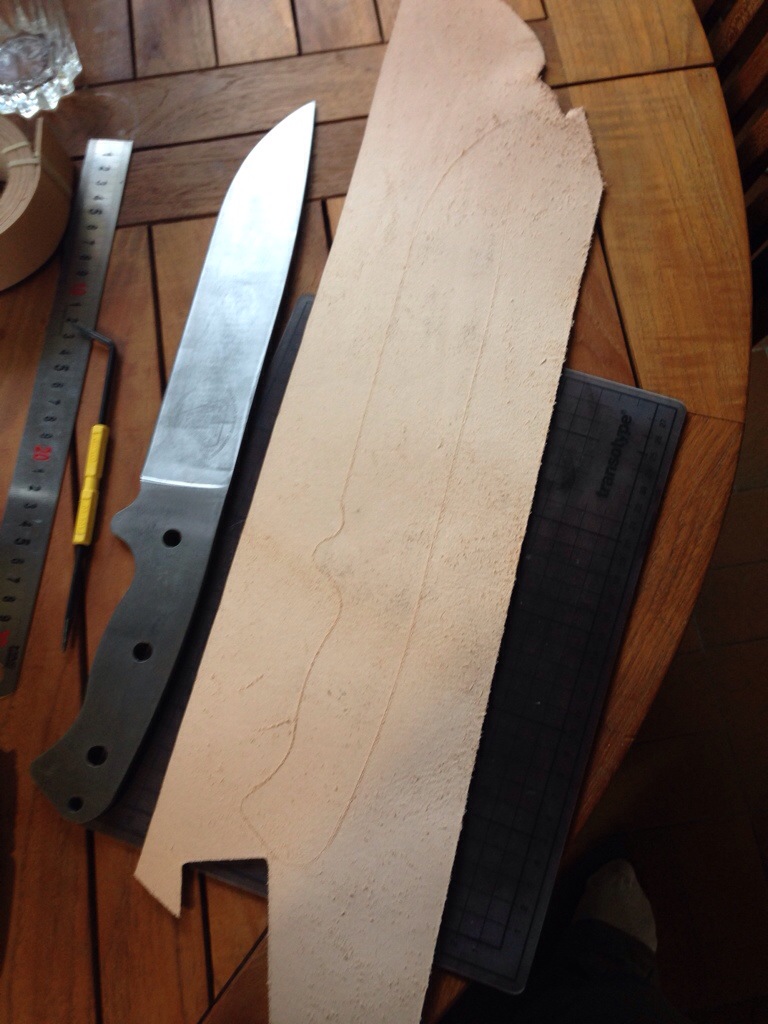 Dessin du gabarit de la lame